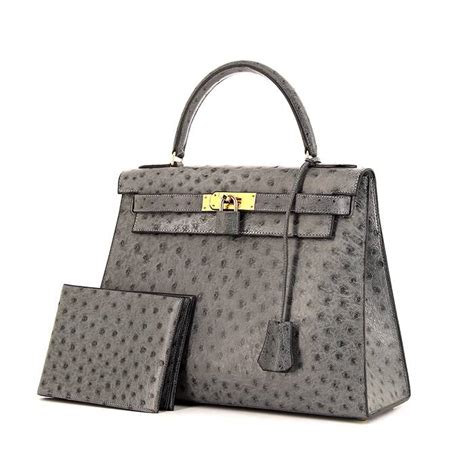 hermes piel de avestruz gris precio|hermes bolsas.